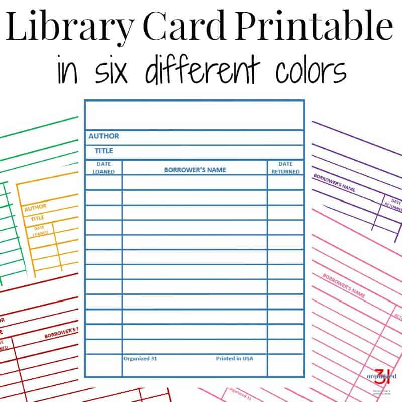 Library Card Printable - Make your own library book cards in six  Pertaining To Library Catalog Card Template In Library Catalog Card Template