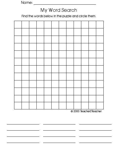 March 11 – Kacor Within Blank Word Search Template Free With Regard To Blank Word Search Template Free