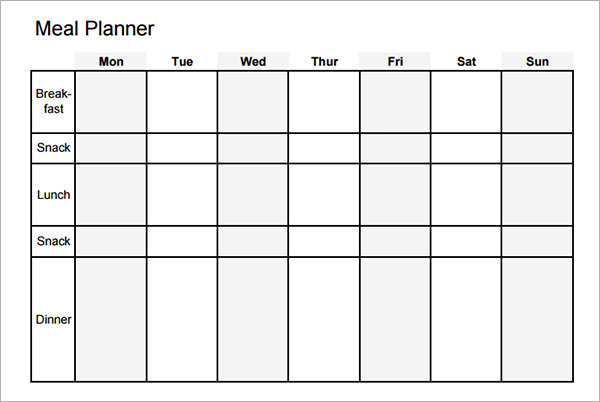 Meal Plan Calendar Template – printable year calendar For Menu Planning Template Word