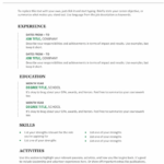 Modern chronological resume For Free Basic Resume Templates Microsoft Word