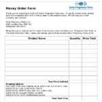 Money Order Forms – 11+ Free Word, PDF Format Download  Free  For Blank Money Order Template