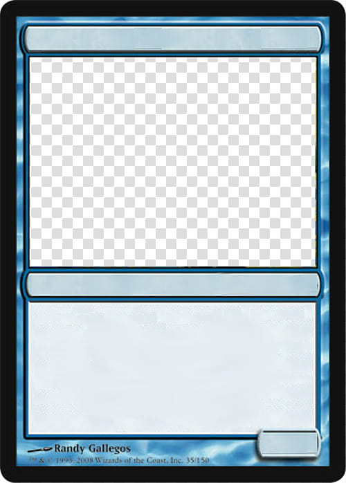 MTG Blank Blue Card Transparent Background PNG Clipart  HiClipart Within Magic The Gathering Card Template