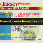 New Jersey Drivers License Front New PSD Template By  Inside Blank Drivers License Template