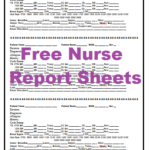 Nursing Report Sheet Templates  Free Report Sheets For Nurses Intended For Nursing Report Sheet Templates