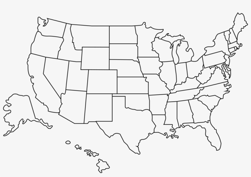 Outline Of The United States - Blank Us Map High Resolution  Regarding Blank Template Of The United States