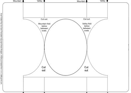 Oval Folded Pop Out Card Template In Fold Out Card Template