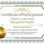 Participation Certificate Templates – Free, Printable, Add Badges  With Participation Certificate Templates Free Download
