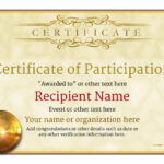 Participation Certificate Templates – Free, Printable, Add Badges  With Regard To Participation Certificate Templates Free Download