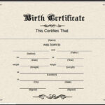 Pin On Template Within Novelty Birth Certificate Template
