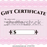 Pink Gift Certificate Template Stock Vector (Royalty Free) 11 For Pink Gift Certificate Template
