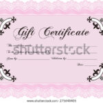 Pink Gift Certificate Template Stock Vector (Royalty Free) 11 Regarding Pink Gift Certificate Template
