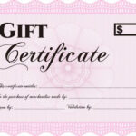 Pink Horizontal Gift Certificate Template  Freestock Vectors Regarding Pink Gift Certificate Template