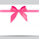 Premium Vector  Blank Gift Card Template With Pink Bow And Ribbon Within Pink Gift Certificate Template