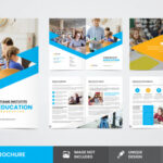 Premium Vector  Education Company Brochure Template In School Brochure Design Templates