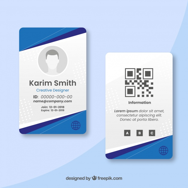 Premium Vector  Id card template Pertaining To Pvc Card Template Within Pvc Card Template