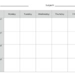 Preschool Lesson Plan Template (11) – Daily, Weekly, Monthly Inside Blank Preschool Lesson Plan Template