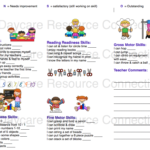 Preschool Printable Daily Reports For Preschool Weekly Report Template