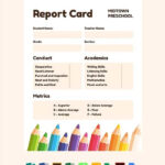 Preschool Progress Report Card Template – PDF  Word  Excel  Throughout Preschool Weekly Report Template