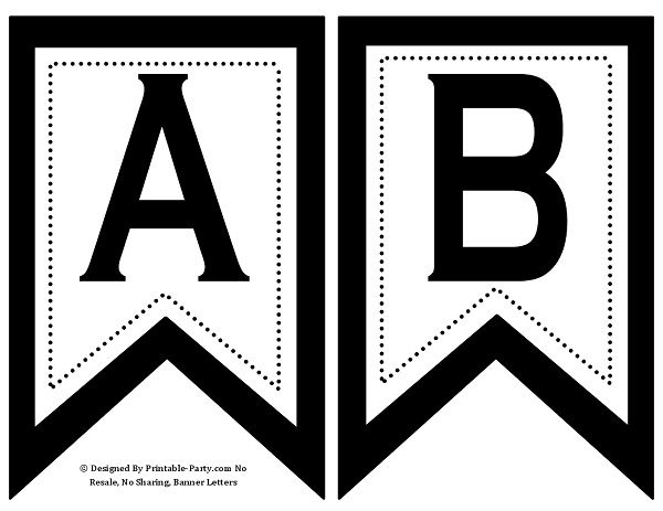 Printable Alphabet Letters A-Z  Printable Banner Letters  With Printable Letter Templates For Banners Throughout Printable Letter Templates For Banners