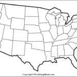 Printable Blank Map Of USA  Outline, Transparent, PNG Map Pertaining To Blank Template Of The United States