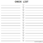 Printable Checklist Template – To Do List For Business Intended For Blank To Do List Template