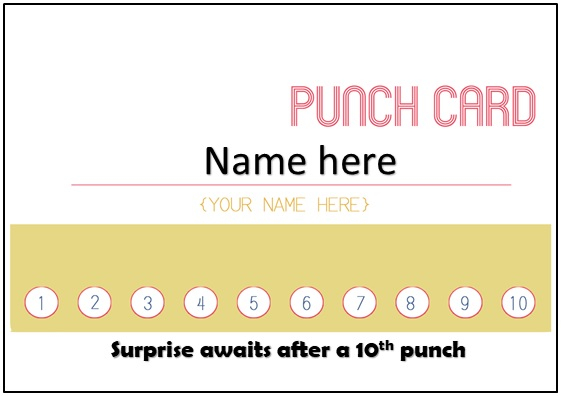Printable Punch Card Template in Microsoft Word Format  Intended For Free Printable Punch Card Template Regarding Free Printable Punch Card Template
