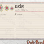 Recipe Card Template For Word ~ Addictionary In Fillable Recipe Card Template