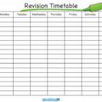 Revision Timetable Blank Revision Timetable Blank Test Pinterest  Within Blank Revision Timetable Template