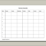 Revision Timetable, Template, Online, Free, GCSE, Blank, Printable  Pertaining To Blank Revision Timetable Template