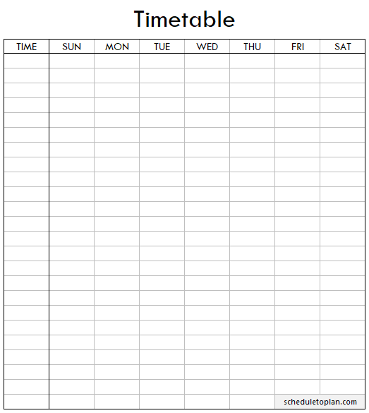 Revision Timetable Template Printable Free  Study Planner For  Pertaining To Blank Revision Timetable Template