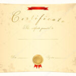 Scroll Certificate (diploma) Of Completion (template)