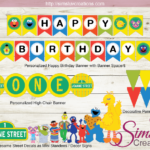 SESAME STREET PARTY PRINTABLE KIT  PARTY DECORATION SUPPLIES For Sesame Street Banner Template