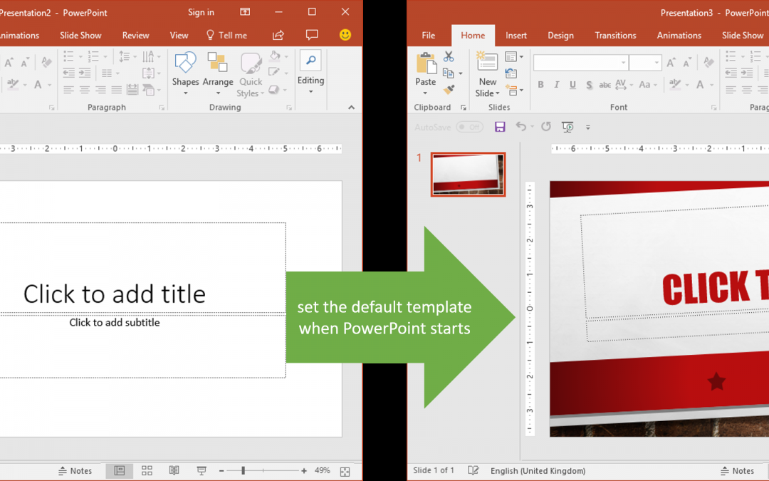 Set the default template when PowerPoint starts  YOUpresent Intended For Powerpoint Replace Template For Powerpoint Replace Template