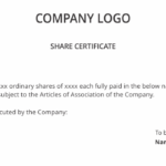 Shareholders Agreement & Share Certificate Template Uk  DNS  With Regard To Share Certificate Template Companies House