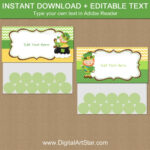 St Patrick’s Day Bag Toppers – Printable Treat Bag Topper Template  Within Goodie Bag Label Template