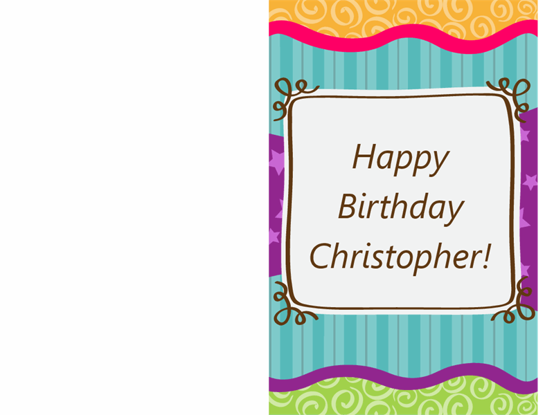 Stars and stripes birthday card (half-fold) Inside Foldable Birthday Card Template With Regard To Foldable Birthday Card Template