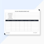 Student Progress Report Card Template – PDF  Word  Apple Pages  With Student Progress Report Template