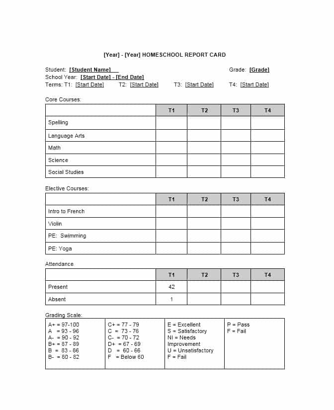 Student Report Card Template  TemplateDose Regarding Report Card Template Middle School Throughout Report Card Template Middle School