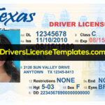 Texas Drivers License Editable Template PSD By  Regarding Blank Drivers License Template