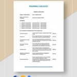 Training Checklist Template – 11+ Free Word, Excel, PDF Documents  Intended For Training Documentation Template Word