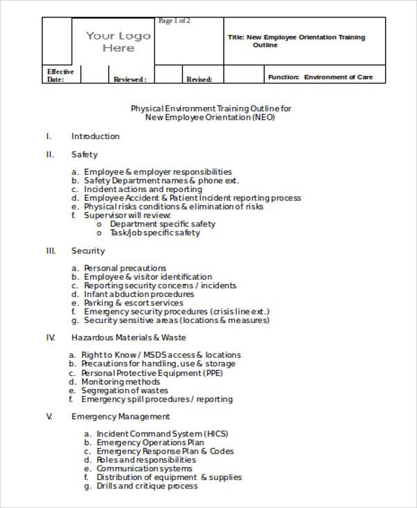 Training Outline Templates - 11+ Free Word,PDF Format Download  Pertaining To Training Documentation Template Word Inside Training Documentation Template Word