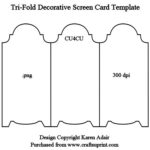 Tri Fold Screen Card Template With Fold Out Card Template