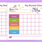 Unicorn Reward Charts Within Blank Reward Chart Template