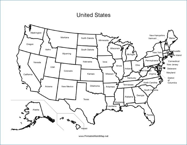Us Map Template Printable - Us State Map Template - Printable Map  With Regard To United States Map Template Blank Regarding United States Map Template Blank