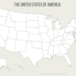 US States Printable Maps (pdf) In United States Map Template Blank