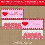 Valentine Bag Toppers – Valentine Bag Labels – Valentine Goodie  In Goodie Bag Label Template