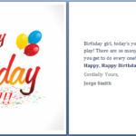 Valentine Card Design: Free Happy Birthday Card Template Word Inside Birthday Card Template Microsoft Word
