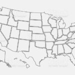 Vector illustration With United States Map Template Blank