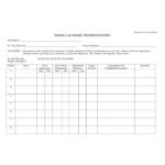 Weekly Academic Progress Report Free Download With Student Progress Report Template