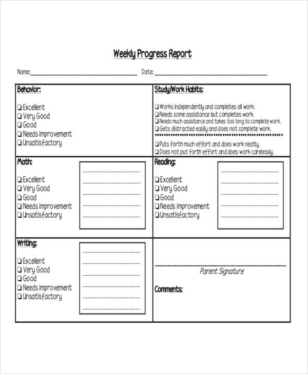 Weekly Student Report Templates - 11+ Free Word, PDF Format  Inside Daily Behavior Report Template With Daily Behavior Report Template